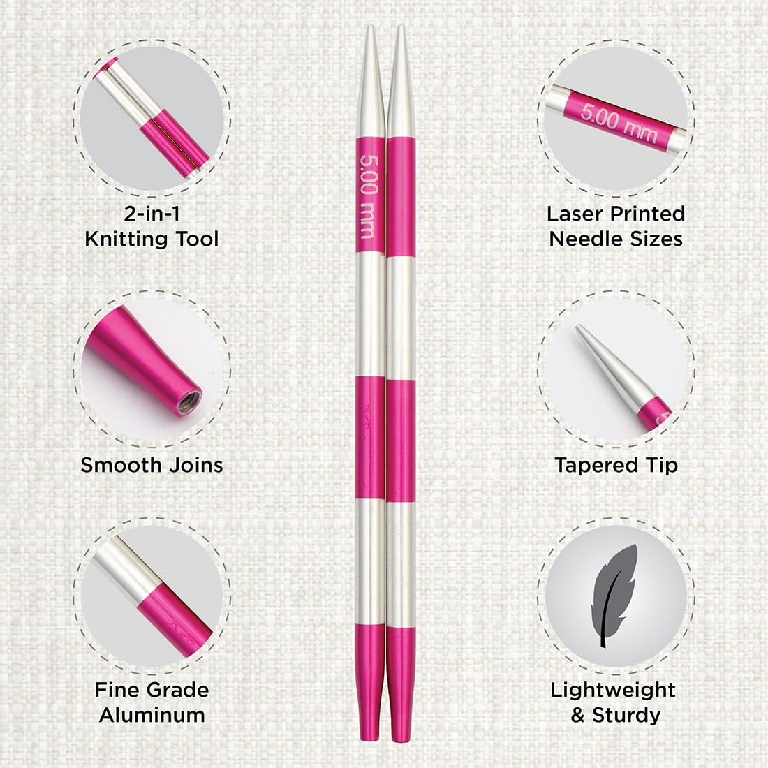 Amazon.com: KnitPro Smartstix Deluxe Interchangeable Needle Set